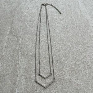Silver layered necklace